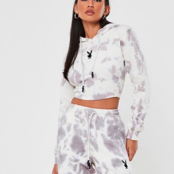 Playboy X Missguided Tie Dye Cropped 